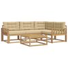 vidaXL Outdoor-Sofagarnitur 5 stk. Wei&szlig; und Beige Polyester