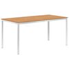 vidaXL Garten-Esstisch 160x80x75 cm Massivholz Teak und Edelstahl