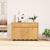 vidaXL Sideboard Drammen Eiche 114 x 43 x 75,5 cm Massivholz Kiefer