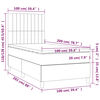 vidaXL Boxspringbett mit Matratze & LED Dunkelbraun 100x200 cm Stoff
