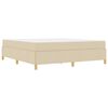 vidaXL Bettrahmen mit Matratze Creme 180 x 200 cm Stoff