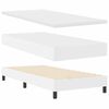 vidaXL Boxspringbett mit Matratze Wei&szlig; 90 x 190 cm Kunstleder