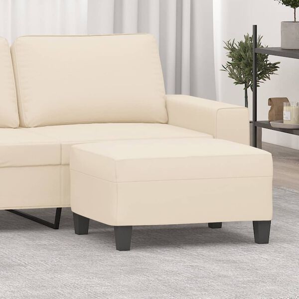 vidaXL Fu&szlig;hocker Beige 70x55x41 cm Mikrofasergewebe