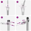 vidaXL Zaunpfosten 7 pcs Silber Stahl