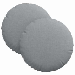 vidaXL Sitzkissen 2 pcs Hellgrau &Oslash;30 x 13 cm Stoff