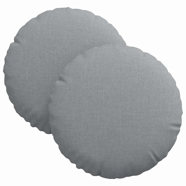 vidaXL Sitzkissen 2 pcs Hellgrau &Oslash;30 x 13 cm Stoff