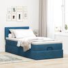 vidaXL Ottoman-Bett mit Matratze Dunkelblau 80x200 cm Samt