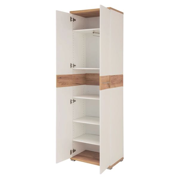 Germania Garderobenschrank GW-Topix Wei&szlig; und Eiche-Optik