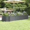 vidaXL Hochbeet Verzinkter Stahl 224x80x36 cm Anthrazit