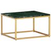 vidaXL Couchtisch Gr&uuml;n 60&times;60&times;35 cm Echtstein in Marmoroptik