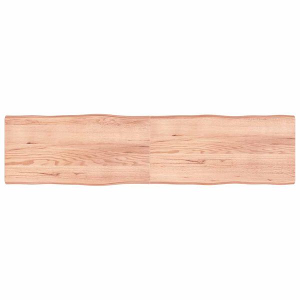 vidaXL Tischplatte 200x50x(2-6) cm Massivholz Behandelt Baumkante