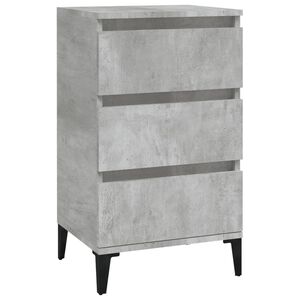 vidaXL Nachttisch Betongrau 40x35x70 cm Holzwerkstoff