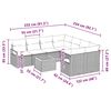 vidaXL Gartensofa-set mit Kissen 9 pcs Beige Poly-Rattan