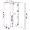 vidaXL TV-Wandschrank mit LED-Leuchten Grau Sonoma 30,5x35x70 cm