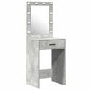 vidaXL Schminktisch mit T&uuml;r 2 pcs Grau 50 x 41 x 135 cm Holzwerkstoff