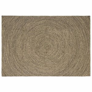 vidaXL Bereichsteppiche Nat&uuml;rlich und Schwarz 200 x 290 cm Jute