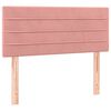 vidaXL Boxspringbett mit Matratze & LED Rosa 80x200 cm Samt