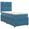 vidaXL Boxspringbett mit Matratze mit Kopfteil Blau 80 x 200 cm Samt