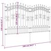 vidaXL Gartenzaun mit Speerspitze Schwarz 240 x 125 cm Pulverbeschichteter Stahl