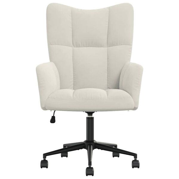 vidaXL Relaxsessel Cremewei&szlig; Samt