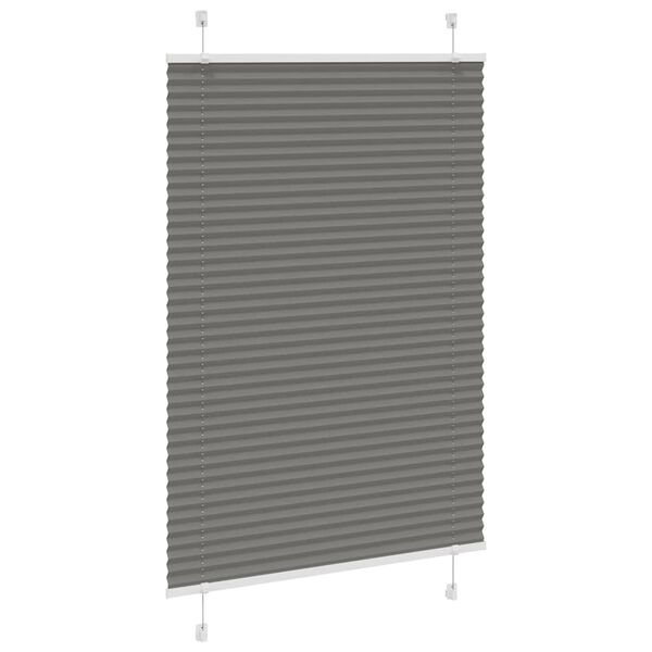 vidaXL Plissee Anthrazit 90x100 cm Stoffbreite 89,4 cm Polyester