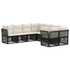 vidaXL Gartensofa-set 8 stk. 8-Sitzanzahl Schwarz Poly-Rattan