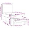 vidaXL Boxspringbett mit Matratze Dunkelblau 90x190 cm Samt