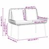vidaXL Garten Essgruppe 3 pcs Braun und Creme Poly-Rattan