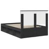 vidaXL Bettrahmen Schwarz 120 x 190 cm Massives Kiefernholz