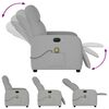 vidaXL Massagesessel Elektrisch Wolkengrau Stoff