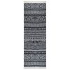 vidaXL Teppich Schwarz und Wei&szlig; 100x300 cm Baumwolle