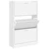 vidaXL Schuhschrank Wei&szlig; 63x24x103 cm Holzwerkstoff