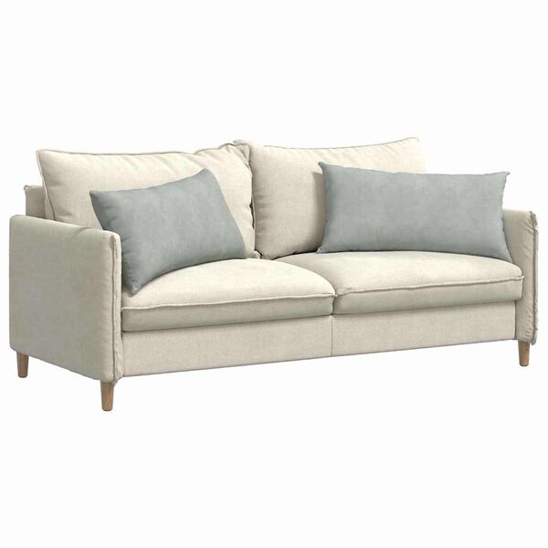 vidaXL Sofakissen 2 St&uuml;ck Hellgrau 80 x 40 cm Cordstoff