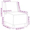 vidaXL Modulares Sofa ohne Armlehnen Burgunderrot 55 cm Stoff