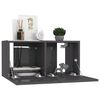 vidaXL 7-tlg. TV-Schrank-Set Hochglanz-Grau Holzwerkstoff