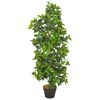 vidaXL K&uuml;nstliche Pflanze Lorbeerbaum mit Topf Gr&uuml;n 120 cm