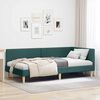 vidaXL Eckbettgestell Dunkelgr&uuml;n 90 cm x 200 cm Stoff und Sperrholz