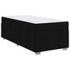 vidaXL Bettrahmen mit Matratze Schwarz 90 x 200 cm Stoff