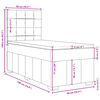 vidaXL Boxspringbett mit Matratze Dunkelgrau 90x190 cm Stoff