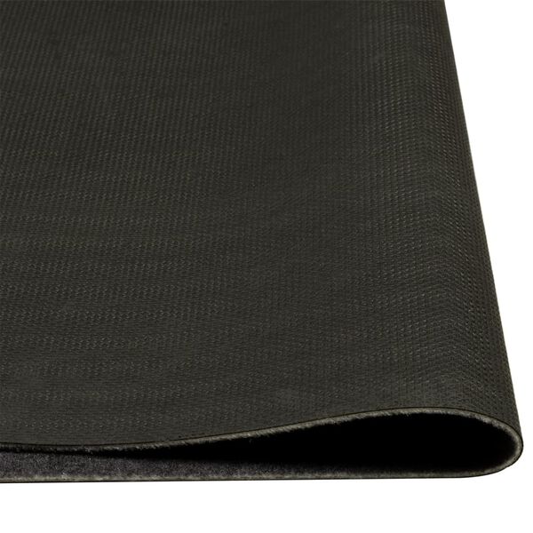 vidaXL K&uuml;chenteppich Waschbar Wein Grau 45x150 cm Samt