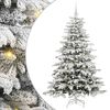 vidaXL K&uuml;nstlicher klappbarer Weihnachtsbaum Wei&szlig; 180 cm PE und PVC