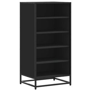 vidaXL Schuhregal Schwarz 48x38x97,5 cm Holzwerkstoff
