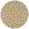 vidaXL Teppich Handgefertigt Jute mit Dreiecksmuster 120 cm