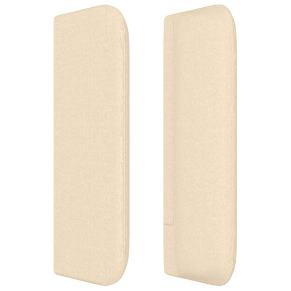 vidaXL Kopfteil mit Ohren Creme 147x16x78/88 cm Stoff