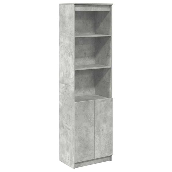 vidaXL Highboard Betongrau 50x35x180 cm Holzwerkstoff