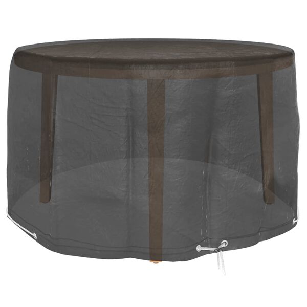 vidaXL Gartenm&ouml;bel-Abdeckungen 2 Stk. 6 &Ouml;sen &Oslash;125x75 cm Rund