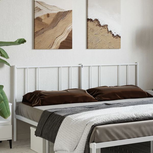 vidaXL Kopfteil Metall Wei&szlig; 193 cm