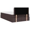 vidaXL Ottoman-Bett mit Matratze Dunkelbraun 120x200 cm Stoff