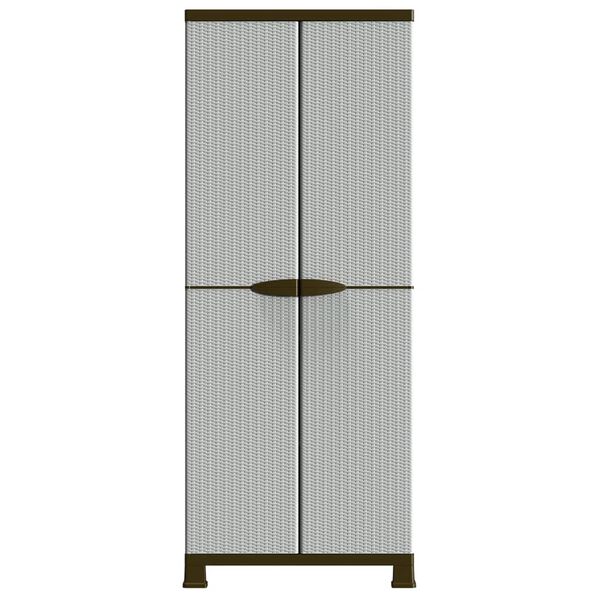 vidaXL Kunststoffschrank 68x39x171,5 cm Rattan-Design