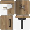 vidaXL Highboard Artisan-Eiche 69,5 x 34 x 180 cm Holzwerkstoff